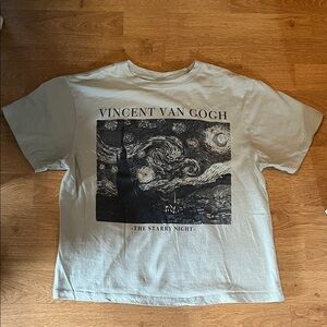 Vincent Van Gogh Graphic T-Shirt - Light Blue